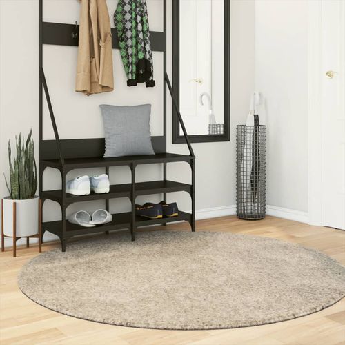 vidaXL Rug ISTAN High Pile Shiny Look Anthracite 80x150 cm beige Ø 160 cm vidaXL