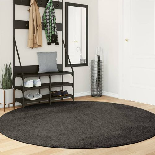 vidaXL Rug ISTAN High Pile Shiny Look Anthracite 80x150 cm anthracite Ø 200 cm vidaXL