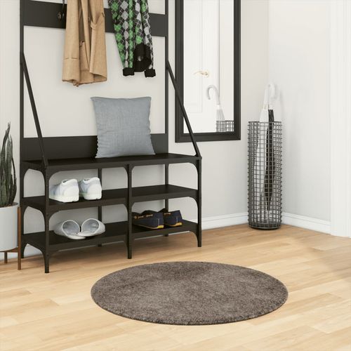 vidaXL Rug ISTAN High Pile Shiny Look Anthracite 80x150 cm grey Ø 80 cm vidaXL