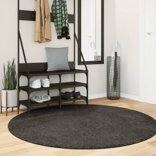vidaXL Rug ISTAN High Pile Shiny Look Anthracite 80x150 cm anthracite Ø 160 cm vidaXL