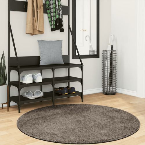 vidaXL Rug ISTAN High Pile Shiny Look Anthracite 80x150 cm grey Ø 120 cm vidaXL