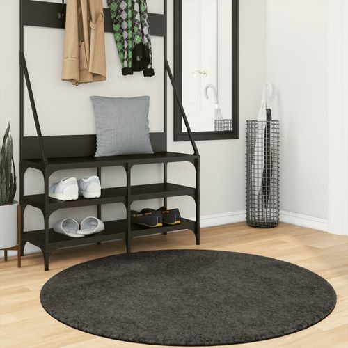 vidaXL Rug ISTAN High Pile Shiny Look Anthracite 80x150 cm anthracite Ø 120 cm vidaXL