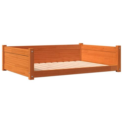 vidaXL Dog Bed Wax Brown 95.5x65.5x28 cm Solid Wood Pine vidaXL