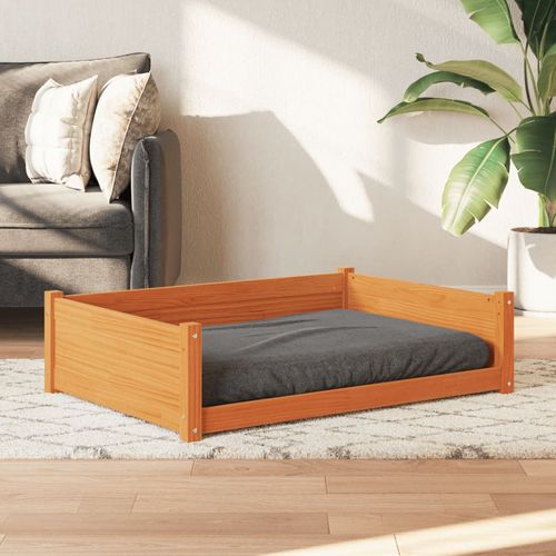 vidaXL Dog Bed Wax Brown 95.5x65.5x28 cm Solid Wood Pine vidaXL