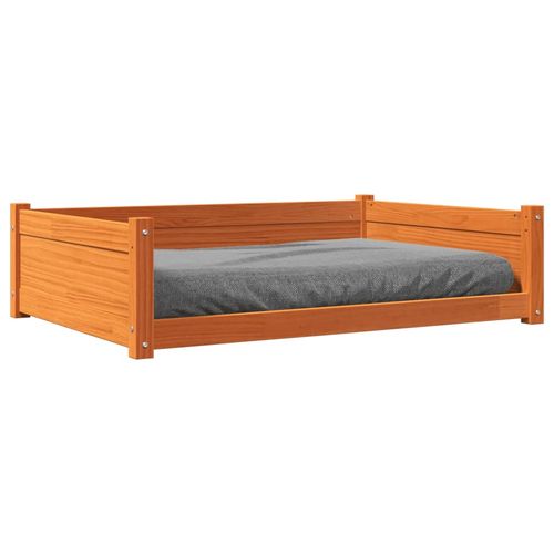 vidaXL Dog Bed Wax Brown 95.5x65.5x28 cm Solid Wood Pine vidaXL