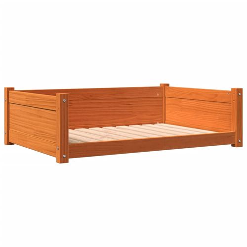 vidaXL Dog Bed Wax Brown 95.5x65.5x28 cm Solid Wood Pine vidaXL