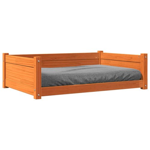 vidaXL Dog Bed Wax Brown 95.5x65.5x28 cm Solid Wood Pine vidaXL