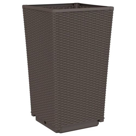 vidaXL Tall Rattan Effect Garden Planters - Weatherproof vidaXL