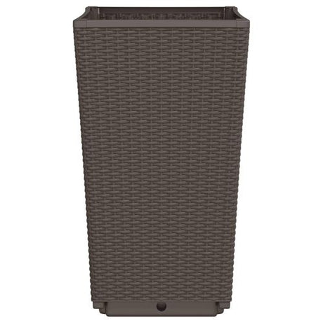 vidaXL Tall Rattan Effect Garden Planters - Weatherproof vidaXL