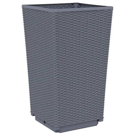 vidaXL Tall Rattan Effect Garden Planters - Weatherproof vidaXL