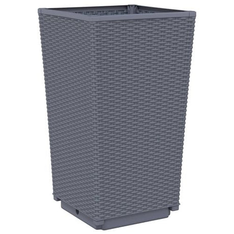 vidaXL Tall Rattan Effect Garden Planters - Weatherproof vidaXL