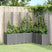 vidaXL Garden Planter with Trellis Grey 160x40x140 cm PP light grey 160 x 120 x 140 cm vidaXL