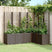 vidaXL Garden Planter with Trellis Grey 160x40x140 cm PP brown 160 x 120 x 140 cm vidaXL