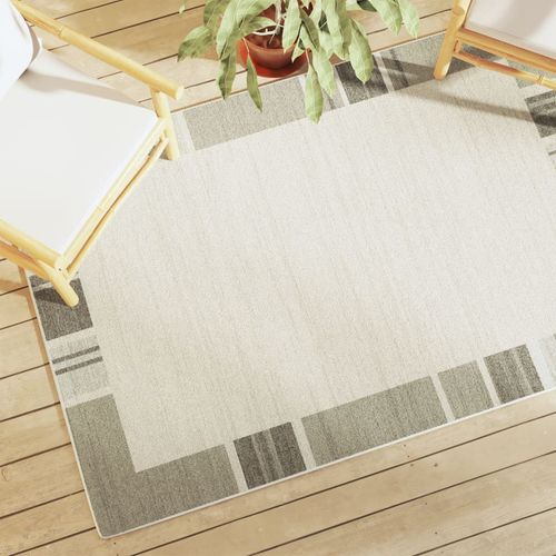 vidaXL Indoor & Outdoor Short Pile Rug Multicolour 80x150 cm Anti Slip border 120 x 180 cm vidaXL
