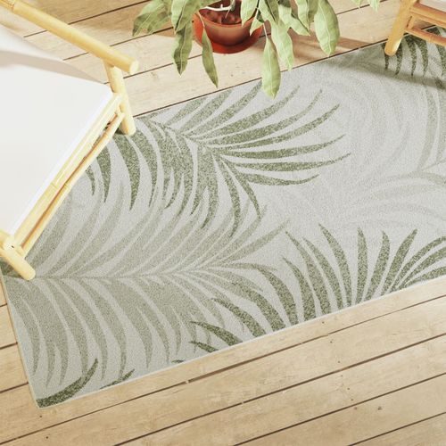 vidaXL Indoor & Outdoor Short Pile Rug Multicolour 80x150 cm Anti Slip leaf 80 x 300 cm vidaXL