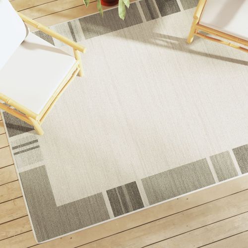 vidaXL Indoor & Outdoor Short Pile Rug Multicolour 80x150 cm Anti Slip border 160 x 230 cm vidaXL