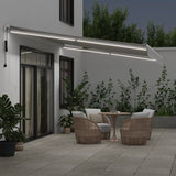 vidaXL Automatic Retractable Awning with LED Anthracite&White 400x350 cm vidaXL