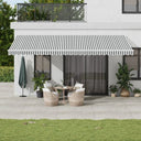 vidaXL Automatic Retractable Awning with LED Anthracite&White 400x350 cm anthracite and black 500 x 300 m vidaXL