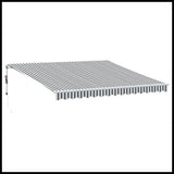 vidaXL Automatic Retractable Awning with LED Anthracite&White 400x350 cm vidaXL