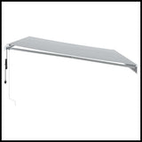vidaXL Automatic Retractable Awning with LED Anthracite&White 400x350 cm vidaXL