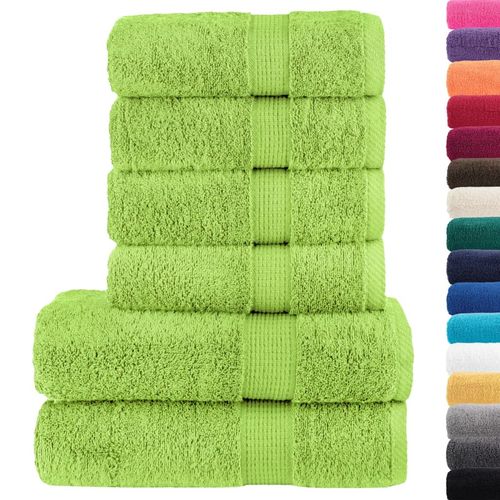 vidaXL 6 Piece Premium Towel Set White 600 gsm 100% Cotton vidaXL