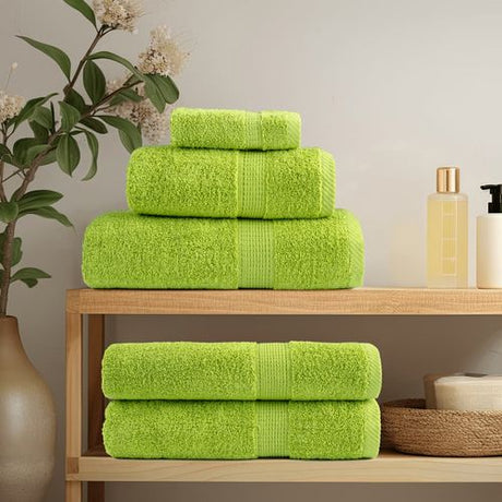 vidaXL Black Cotton Towel Set – Soft & Absorbent Decor vidaXL
