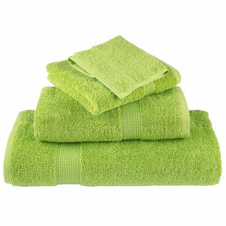 vidaXL Black Cotton Towel Set – Soft & Absorbent Decor vidaXL