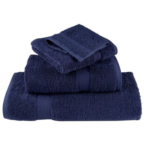 vidaXL Black Cotton Towel Set – Soft & Absorbent Decor vidaXL