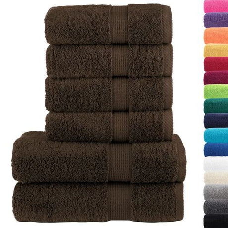 vidaXL Black Cotton Towel Set – Soft & Absorbent Decor vidaXL