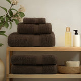 vidaXL Black Cotton Towel Set – Soft & Absorbent Decor vidaXL