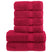 vidaXL Black Cotton Towel Set – Soft & Absorbent Decor red vidaXL