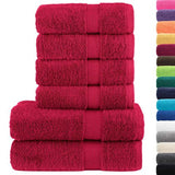 vidaXL Black Cotton Towel Set – Soft & Absorbent Decor vidaXL