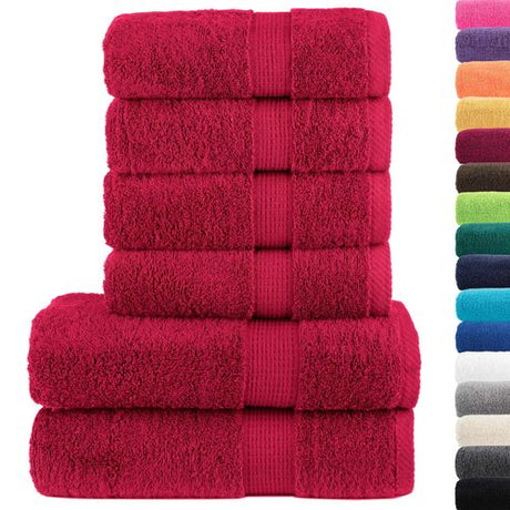 vidaXL Black Cotton Towel Set – Soft & Absorbent Decor vidaXL