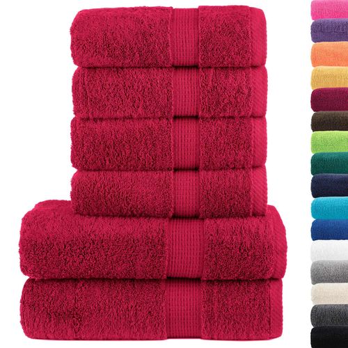 vidaXL 6 Piece Premium Towel Set White 600 gsm 100% Cotton vidaXL