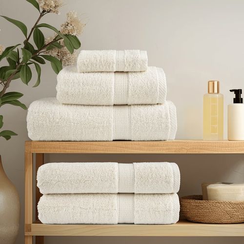 vidaXL 6 Piece Premium Towel Set White 600 gsm 100% Cotton vidaXL