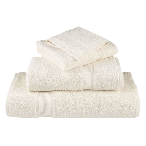 vidaXL Black Cotton Towel Set – Soft & Absorbent Decor vidaXL