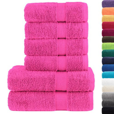 vidaXL Black Cotton Towel Set – Soft & Absorbent Decor vidaXL