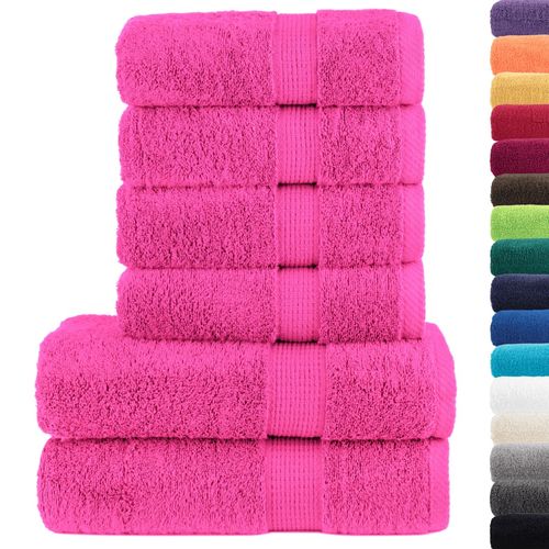 vidaXL 6 Piece Premium Towel Set White 600 gsm 100% Cotton vidaXL