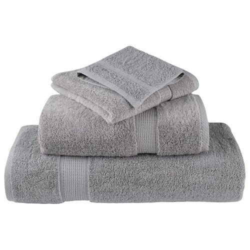 vidaXL Black Cotton Towel Set – Soft & Absorbent Decor vidaXL