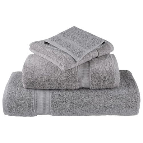 vidaXL Black Cotton Towel Set – Soft & Absorbent Decor vidaXL