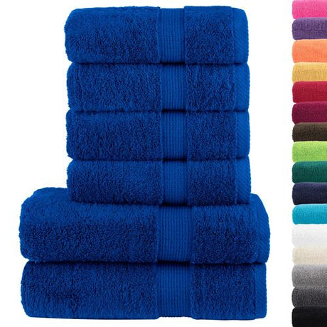 vidaXL Black Cotton Towel Set – Soft & Absorbent Decor vidaXL