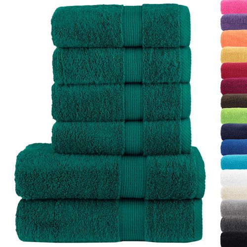 vidaXL 6 Piece Premium Towel Set White 600 gsm 100% Cotton vidaXL