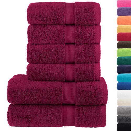 vidaXL 6 Piece Premium Towel Set White 600 gsm 100% Cotton vidaXL