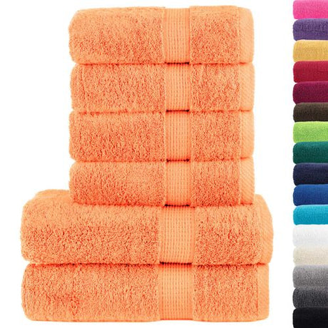 vidaXL Black Cotton Towel Set – Soft & Absorbent Decor vidaXL