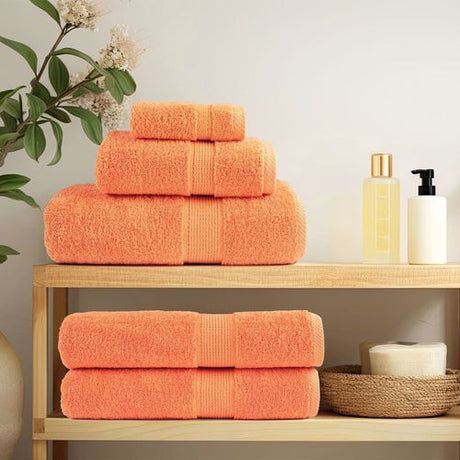 vidaXL Black Cotton Towel Set – Soft & Absorbent Decor vidaXL