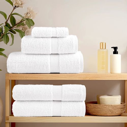 vidaXL 6 Piece Premium Towel Set White 600 gsm 100% Cotton vidaXL