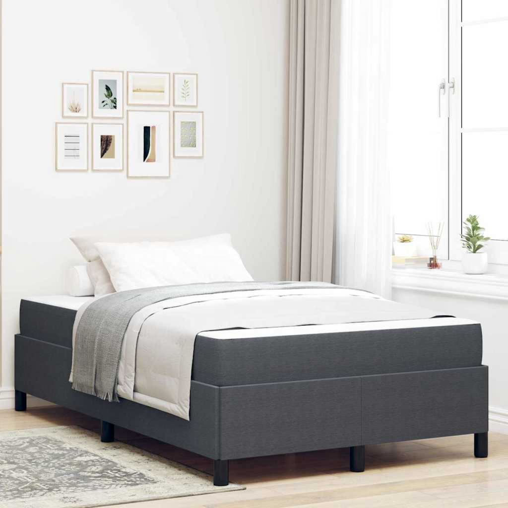 vidaXL Bed Frame Light grey 80 x 200 cm Corduroy fabric Dark grey 120 x 190 cm vidaXL