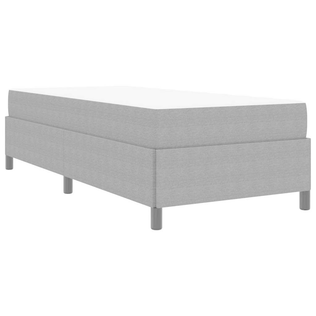 vidaXL Bed Frame Light grey 80 x 200 cm Corduroy fabric vidaXL
