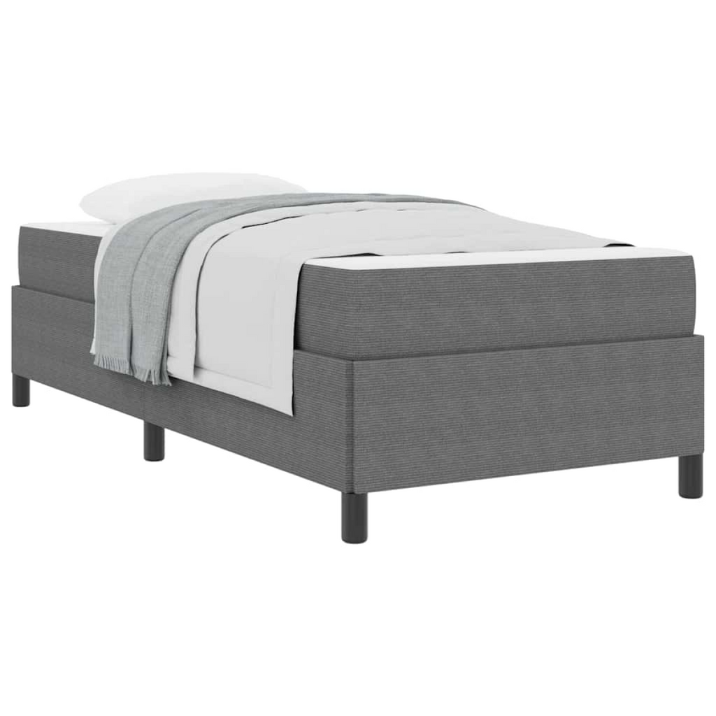 vidaXL Bed Frame Light grey 80 x 200 cm Corduroy fabric vidaXL