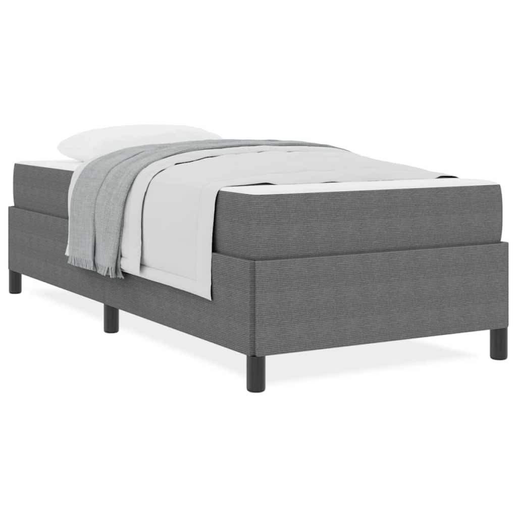 vidaXL Bed Frame Light grey 80 x 200 cm Corduroy fabric vidaXL
